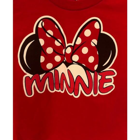 Disney Girl's "Minnie" Red Short Sleeve Tee - Size 4-T - Picture 3 of 4